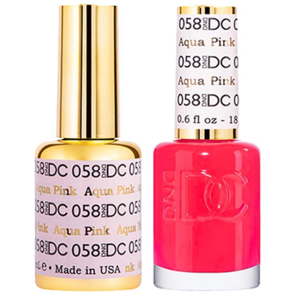 DND DC 058 - AQUA PINK Gel & Matching Polish Set - DND DC Gel & Lacquer