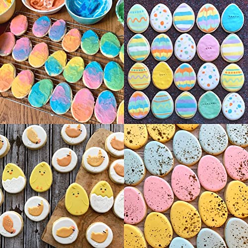 Kaishane Easter Egg Cookie Cutter Set 3 Pieces Stainless Steel Biscuit Cutter For Baking #TOP4