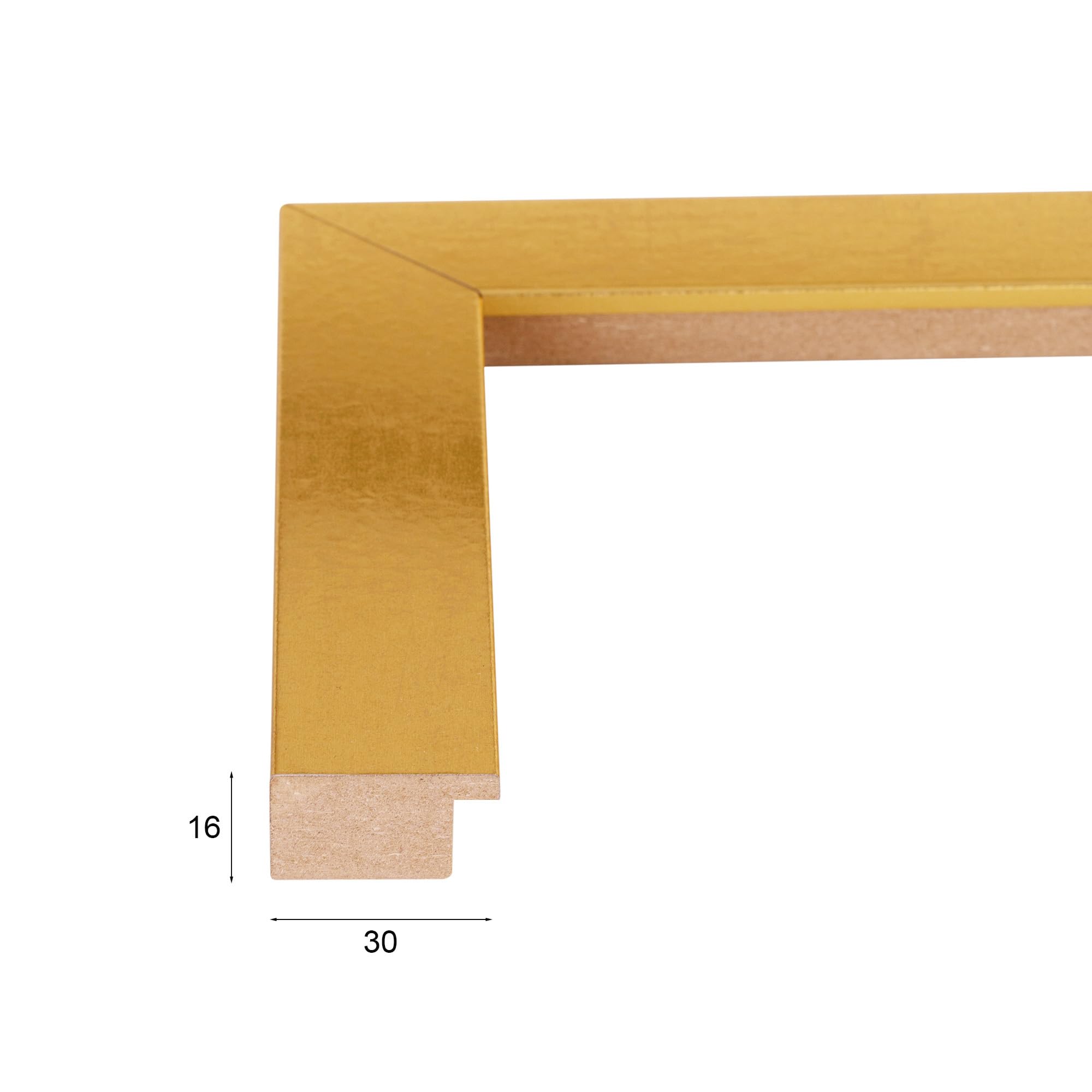 Milano Cadre photo - Format DIN feuille d'or 59,4 x 84 cm (DIN A1) - Cadre pour affiches, cadres photo, cadre amovible