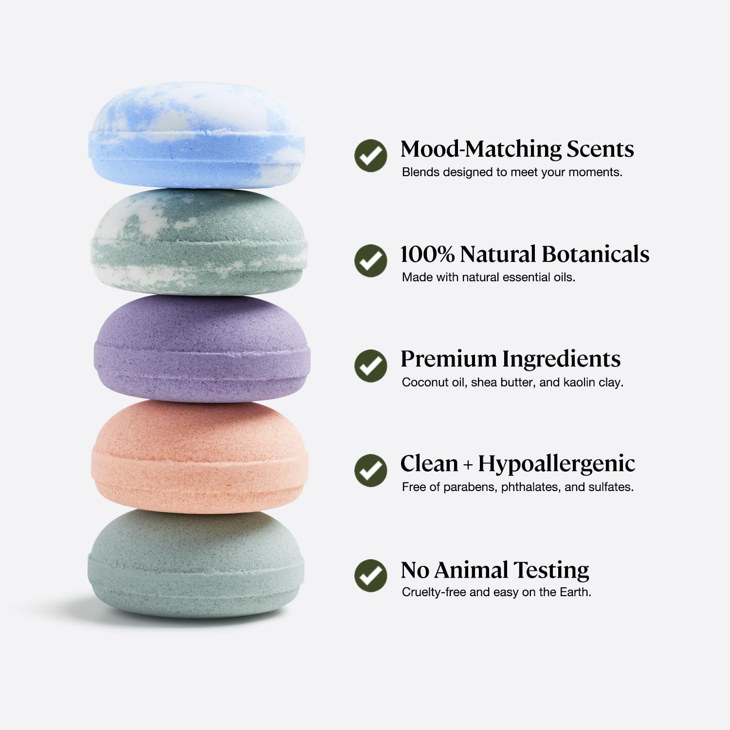 Sprig by Kohler Chamomile + Green Tea Bath Bomb, Hypoallergenic, Made with Natural Botanicals & Premium Skincare Ingredients (Shea Butter, Coconut Oil, & Kaolin Clay) to Calm and Sooth - Relax