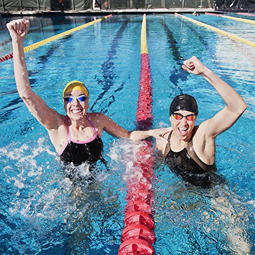 Findway Swimming Goggles,Goggles Swimming Adult,Swim Goggles For Men Women,No Leaking Anti-Fog Uv Protection (Black Frame-Rover Red Lens) #TOP5