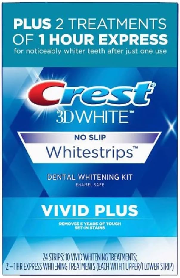 Crest 3D White Whitestrips Vivid Plus Teeth Whitening Kit