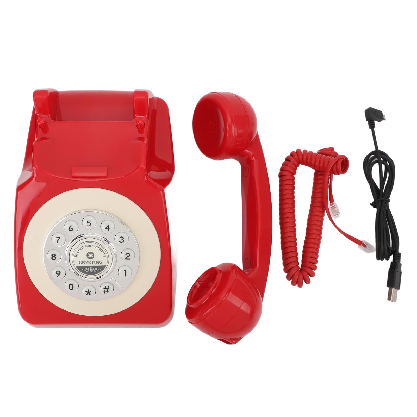 Księga Gości Audio do Telefonu, Wszechstronna pamięć 8 GB, Wygodna Księga Gości Audio na imprezę (Czerwony)