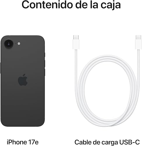 Apple iPhone 17e 256 GB: display Super Retina XDR da 6,1'', chip A19, un giorno intero di autonomia, fotocamera Fusion da 48MP – Nero - 6