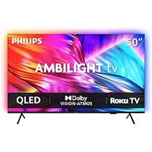 PHILIPS 50 Inch 4K QLED Roku TV, 7985 Series with Ambilight, UHD 2160p, HDR