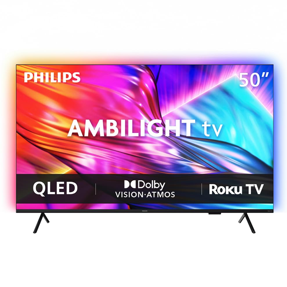 Image of PHILIPS 50 Inch 4K QLED Roku TV, 7985 Series with Ambilight, UHD 2160p, HDR