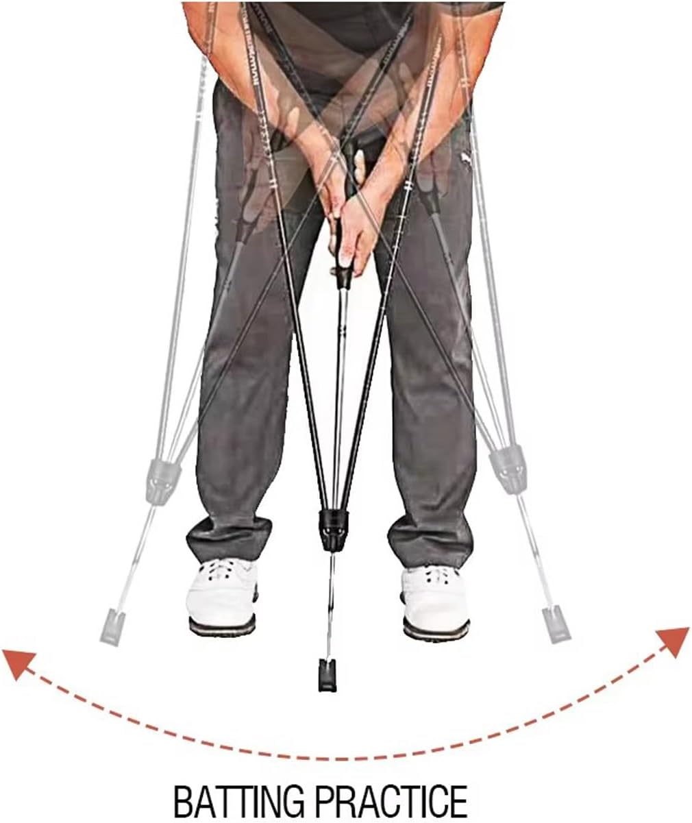 Golf Putting Training Aid, Adjustable Aluminum Golf Putter Trainer Putting Gesture Assist Batting Force Angle Action for Beginner