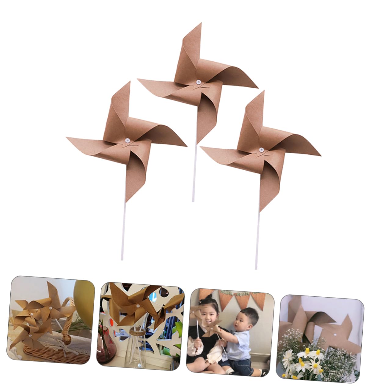Manualidades de molinos de viento hechos con cartón y cartulinas Por El Bosque de las Fantasías (Ideas IA para aulas de infantil y primaria