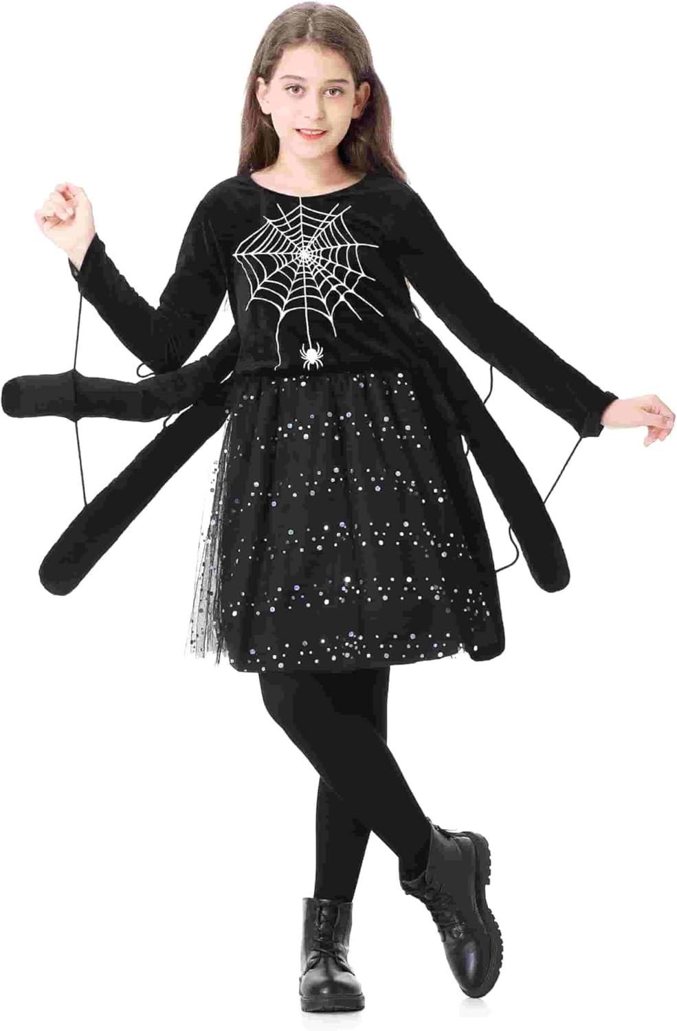 Children Spider Costumes Girls Spider Dresses with Legs for Halloween