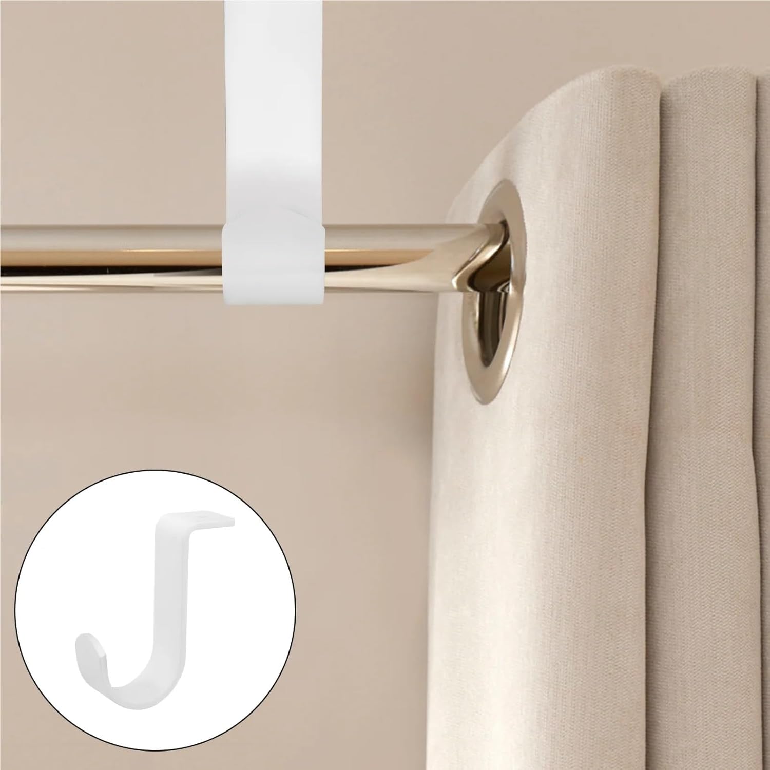 Closet Rod Brackets 12Pcs Curtain Rods Accessories Clothes Hanging Rack Window Hardware Holders for Closet Bathroom