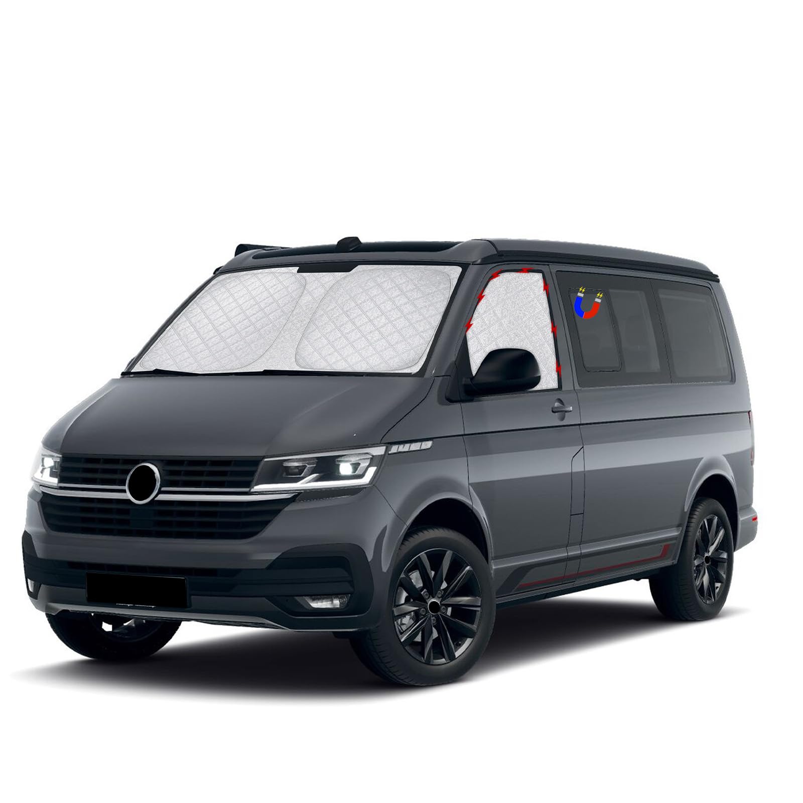 Magnetyczna osłona przeciwsłoneczna zamiennik do VW T5 T6 T6.1 California