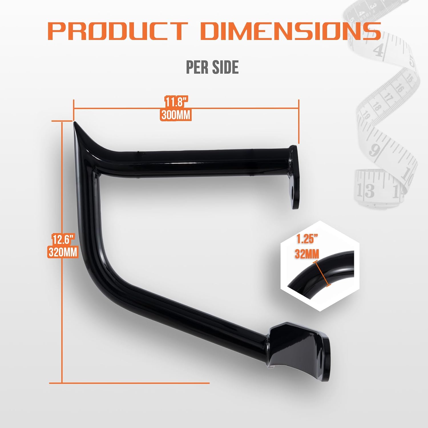 Kinglemc Rear Saddlebag Guard Crash Bar for Harley Sport Glide FLSB 2018-2021