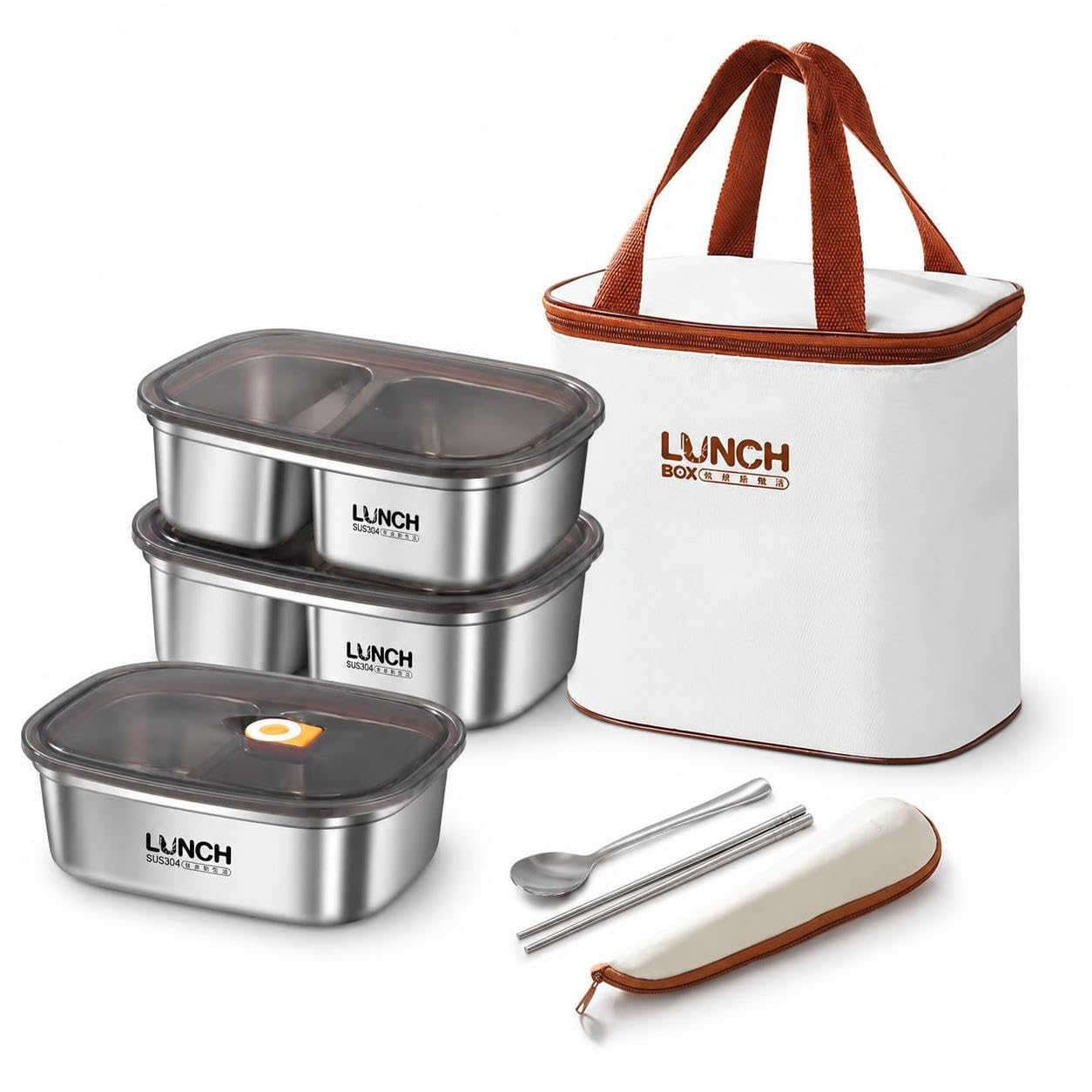 Boîte Repas en Acier Inoxydable 304
