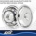 Coast To Coast Wheel Simulator Set of 4 Fits Isuzu NPR/NQR/FRR/FSR/NRR Models 1990-2025 Bolt-On for Dual Rear Wheels 9.5 Inch Polished 304 Stainless Steel 6 Lug/6 Hand Hole