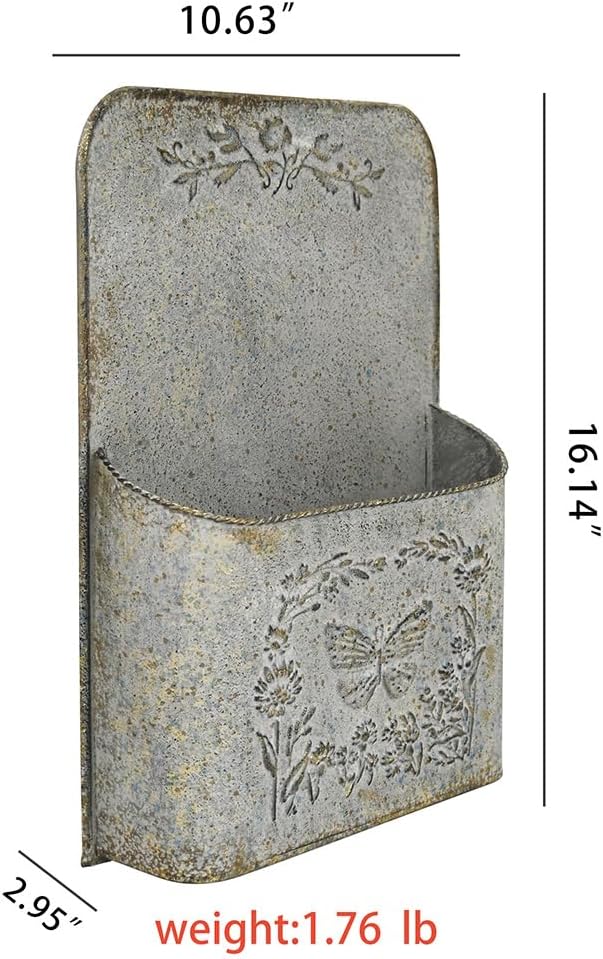All Chic Wall Planter Metal Wall Planters Wall Hanging Planter Mailbox Planter Indoor Outdoor Planter Wall Mounted Planter for Farmhouse Decoration