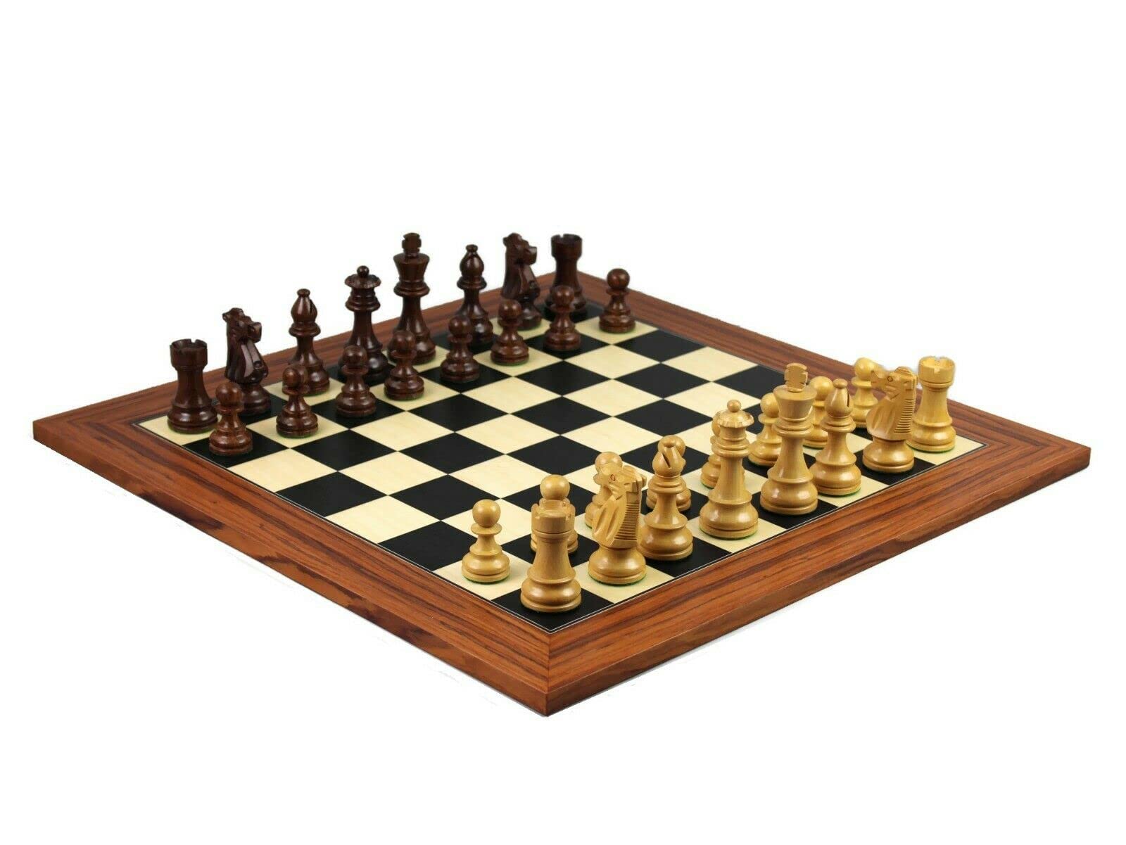 Set di scacchi in legno Palisander Board 50 pollici pesato Sheesham Staunton Cavaliere Francese Pezzi 9,75 pollici