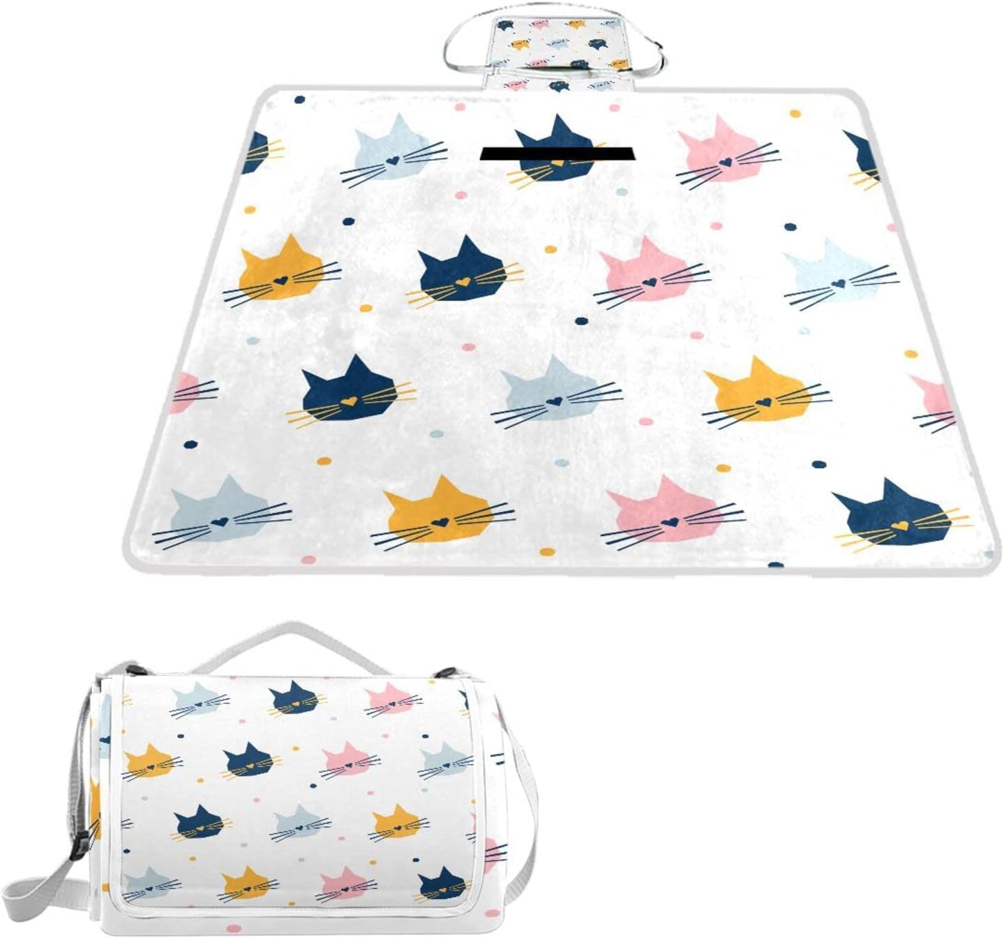 レジャーシート レジャーマット 厚手 アルミ 折り畳み 防水 コンパクト 大判 猫柄 可愛い ねこがら かわいい 花見 キャンプ 軽