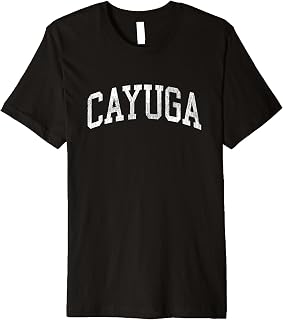 Cayuga New York NY Vintage Athletic Sports Design Premium T-Shirt