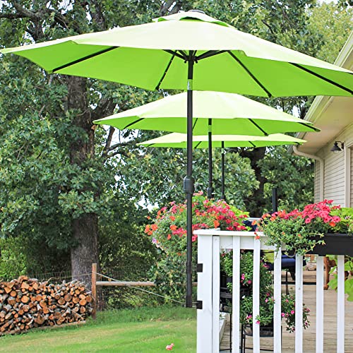 Patio Umbrella Holder, 2 Pcs Adjustable Outdoor Deck Umbrella Corner Mount,2.2'' Diameter In Heavy-Duty Umbrella Clip,Umbrella Base,Umbrella Clamp Mount For Wood Railing, Bracket Backyard Or Garden #TOP3
