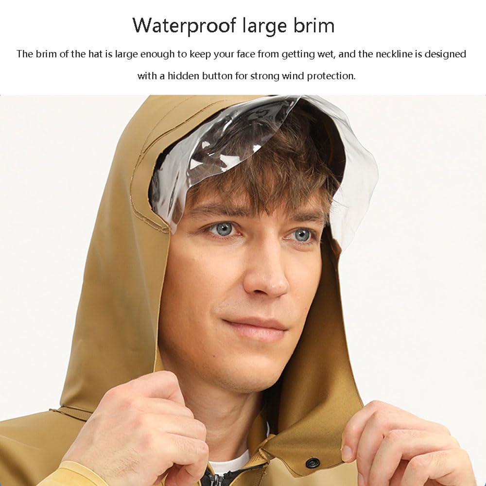 Unisex Trampolieri da Pesca,Trampolieri da Pesca Impermeabili da Caccia,Waders Pesca,Pantaloni da Trampoliere,con Cerniera e Cappello,per Amanti Pesca Sportiva,Giardinaggio,Caccia