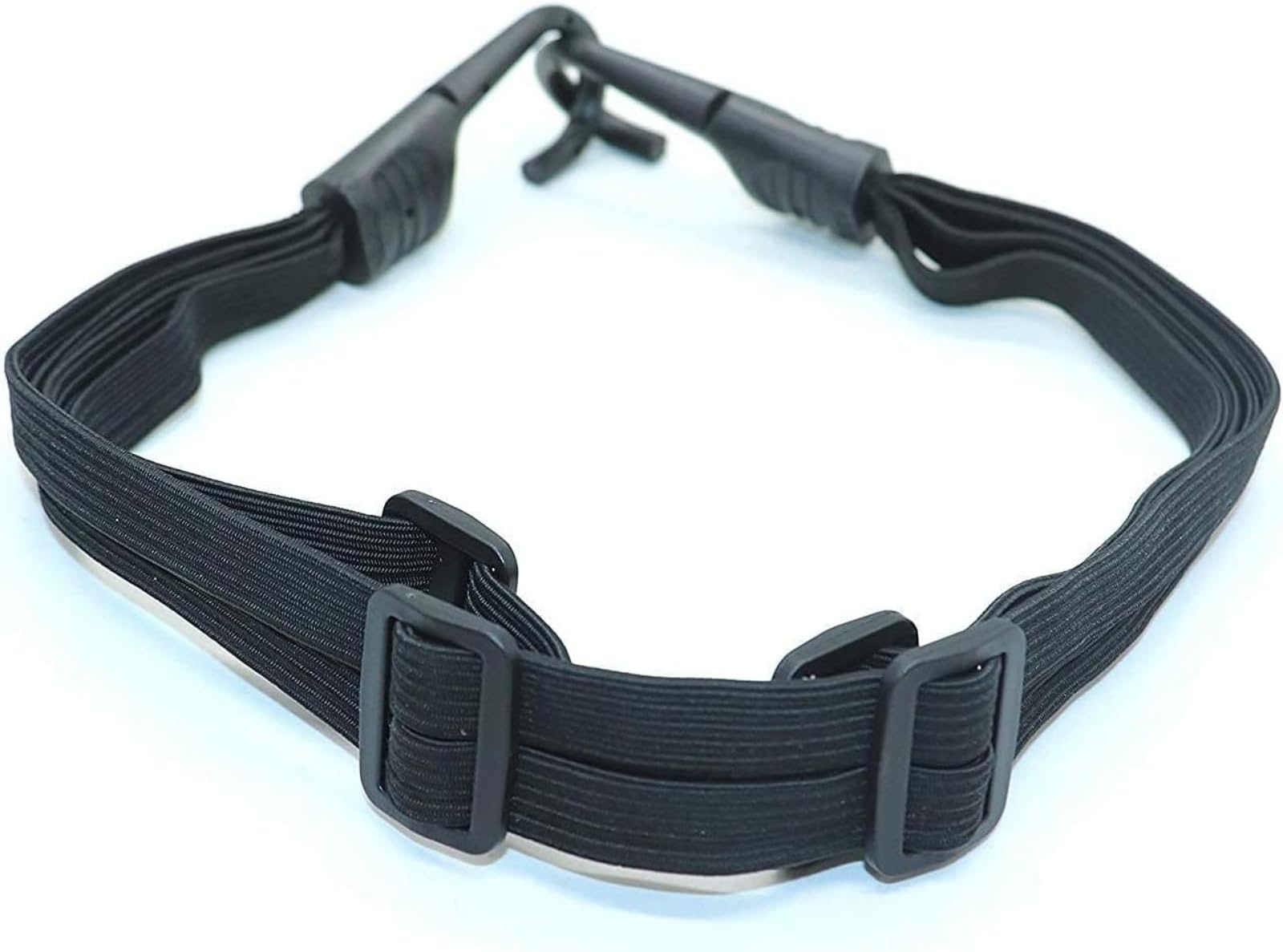 Motorcycle Cargo Net Strap, 60cm Elastic Bungee Cord with Hooks, Helmet Luggage Holder, Black