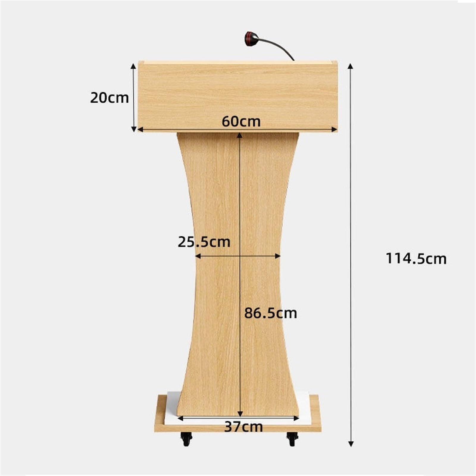 Tribune Support de Podium avec 4 Roues verrouillables, pupitres et podiums for l'école, Le Bureau, la conférence Maison
