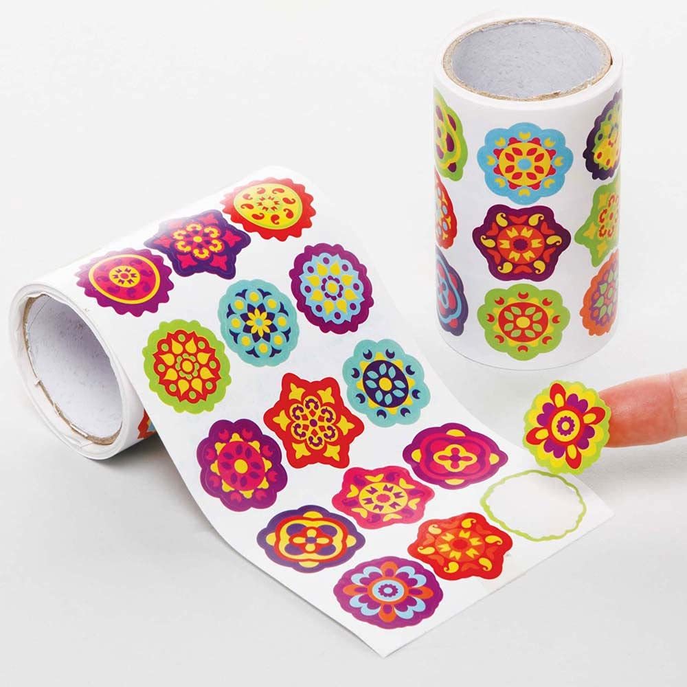 Baker Ross FE841 Rangoli Sticker Rolls, Pack of 600, Kids Stickers, Ideal for Children's Arts and Crafts Projects - Image 3