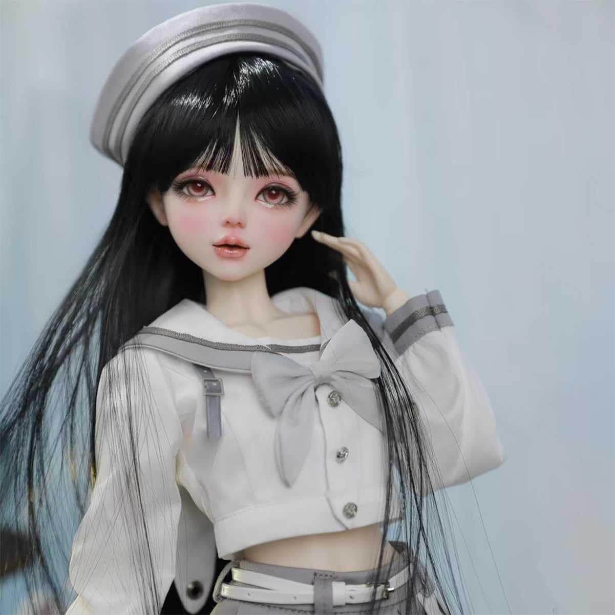 1/3 BJD Doll Girl College Style Dress Up Set für Sammler und Anfänger, 56cm Modepuppe mit Outfit