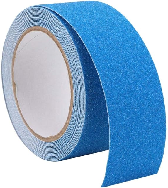 Hyuduo 5M Non-Slip Tape Floor Stair Step Anti Slip Adhesive Tape High Traction Safety Track Tape(Green Or Blue) (Blue),Electrical Tape