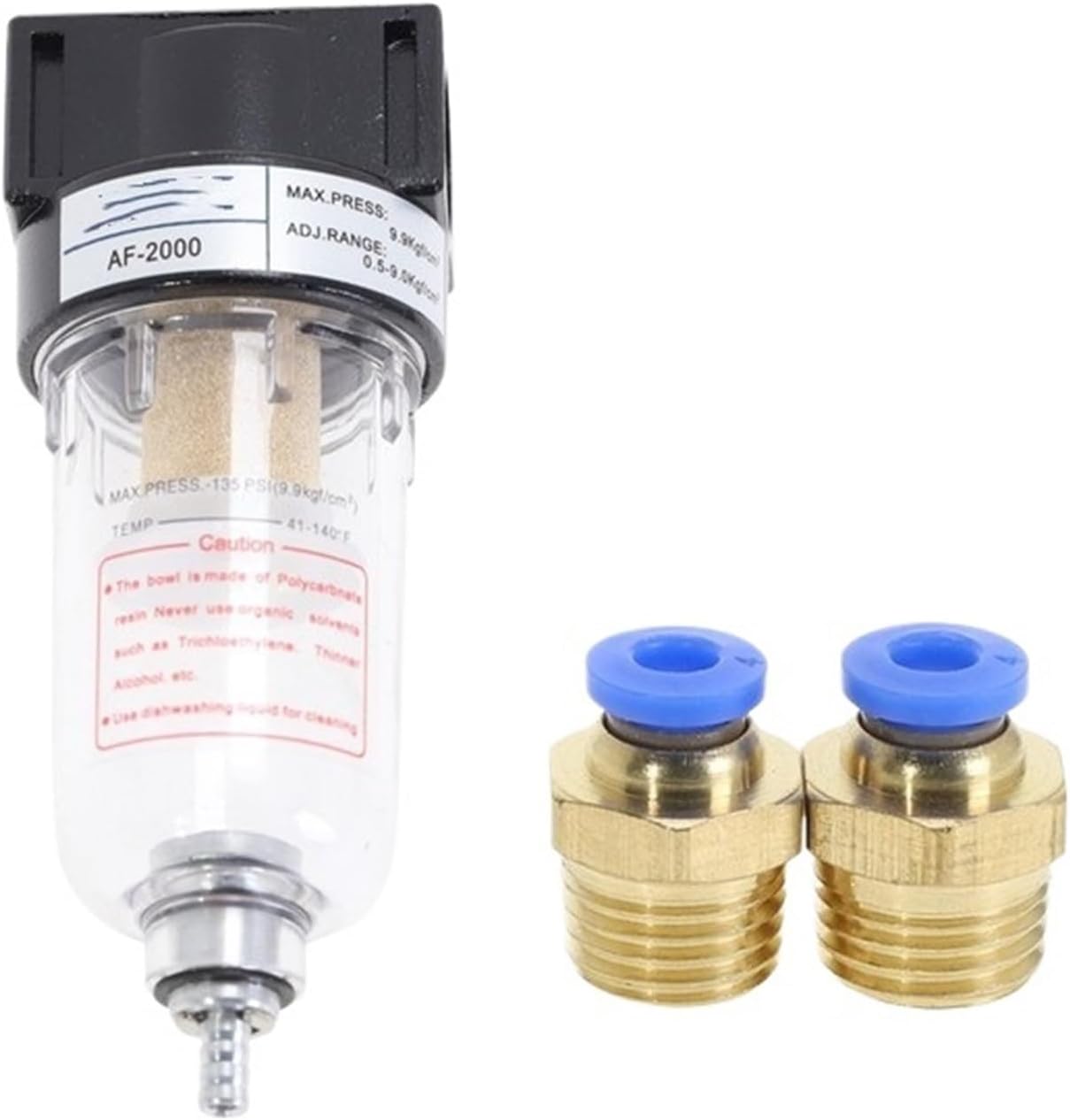 AF2000 Pneumatic Parts air Filter Accessories Source Processing Unit for Compressor Oil-Water Separation(AF2000 W BT-4MM)