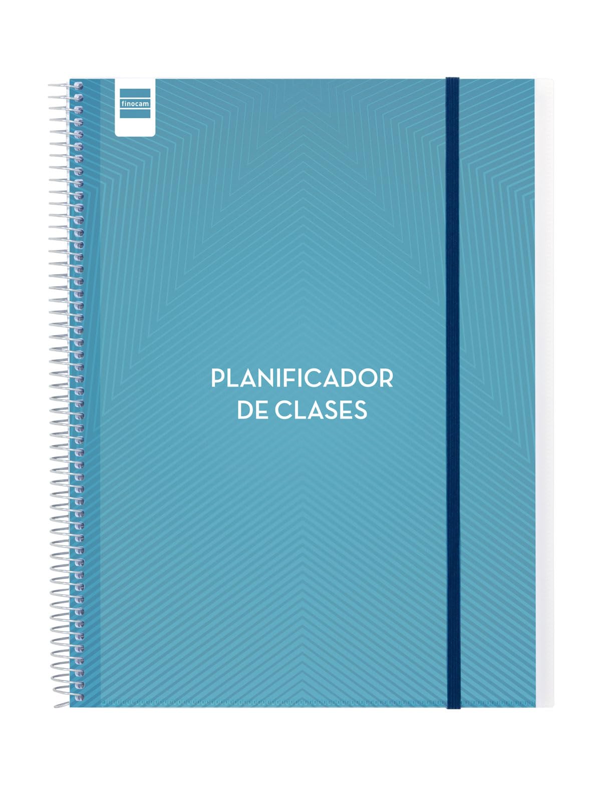 Finocam - Planificador de Clases Semanal | Organiza Hasta 8 Horas | Anualidad sin Fecha | con Pegatinas y 2 Fundas Transparentes | Espiral Metálica | Portada Personalizable, 230x310mm Grande | Español