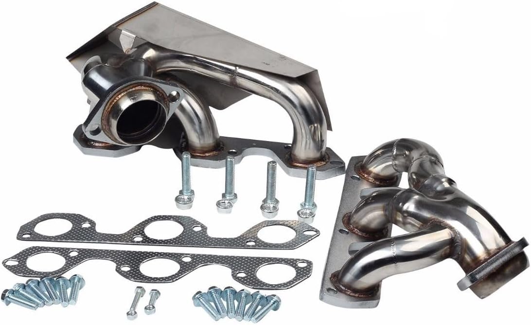 Exhaust Header For 2007-2011 Jeep Wrangler JK 3.8L V6, 2007 2008 2009 2010 2011 Jeep Wrangler JK Exhaust Header w/Gaskets Manifold