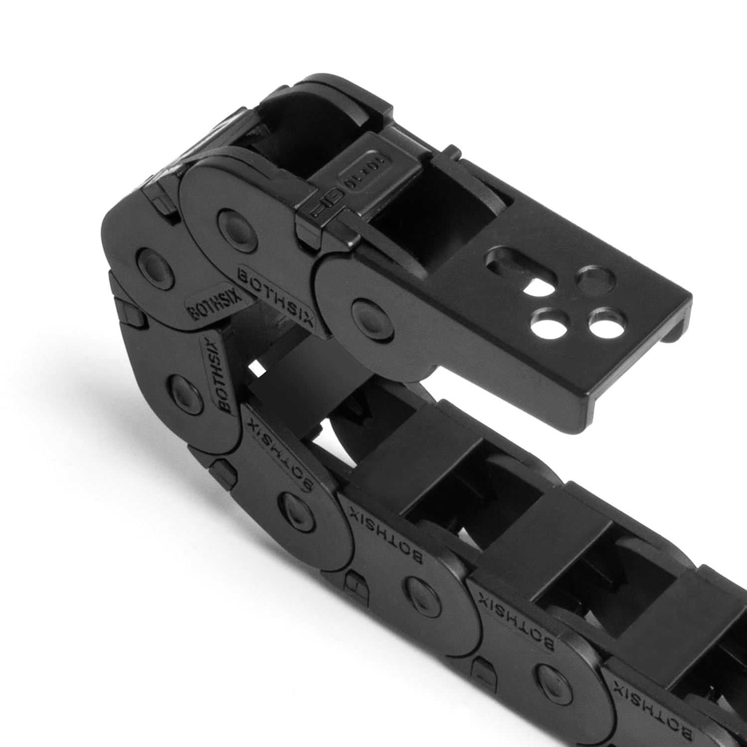 10 x 10/11mm (Inner H x W) R18 Bridge Type Drag Chain Cable Wire Carrier Protection Chain 39.3inch/1M for 3D Printer and CNC Router Mill,Black Plastic Nylon(Outer Side openable)