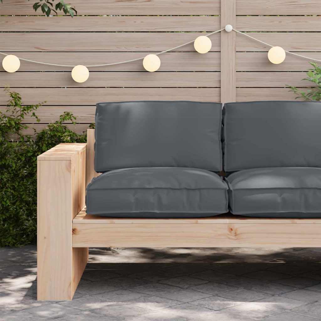 Cojín de asiento de 80 x 80 x 12 cm, color antracita, resistente al agua, de tela Oxford, para jardín, terraza y salón, cómodo cojín de suelo, impermeable, cuadrado