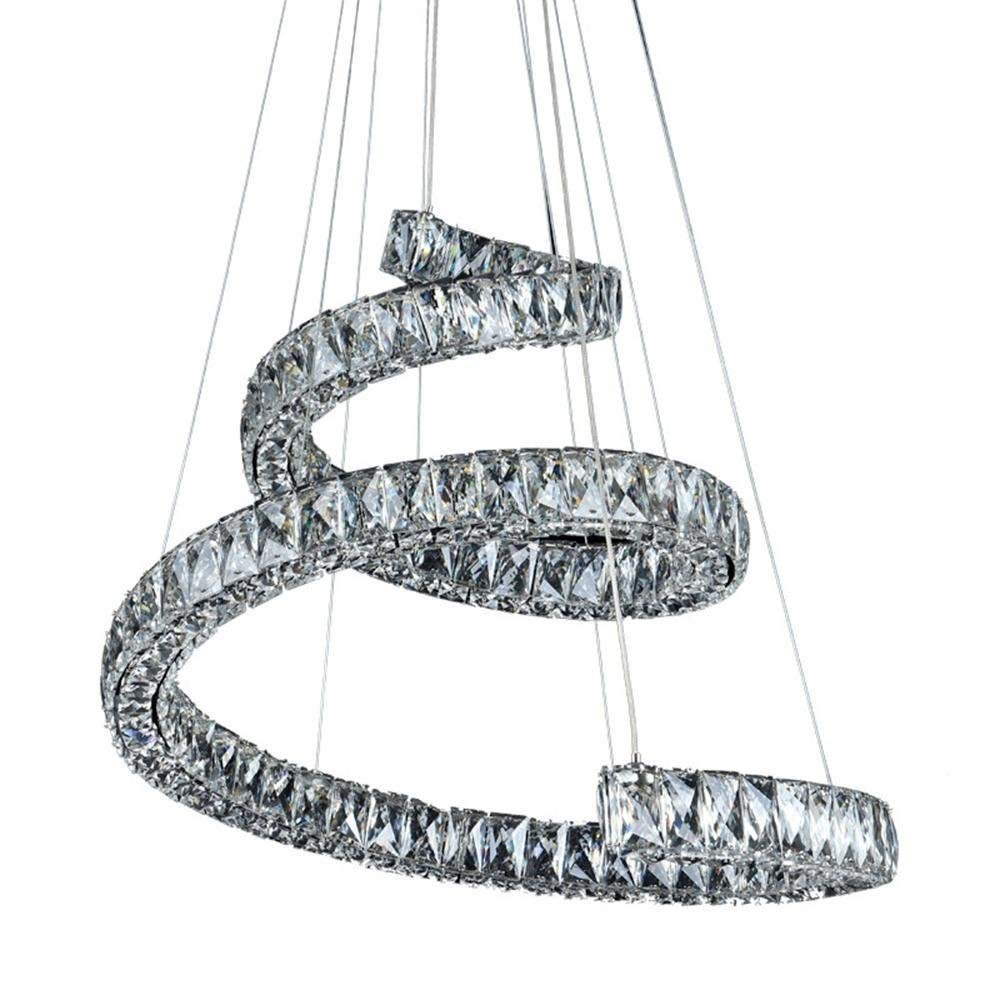 Lustre cristal LED suspension design luminaire salon et salle restaurant