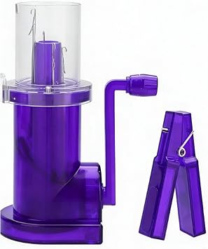 GLOGLOW Hand Spool Knitter Manual Weaving Machine Hand Operated Mini Knitting Tool with Smooth Mechanism for DIY Crafts Bracelets Necklaces Plastic
