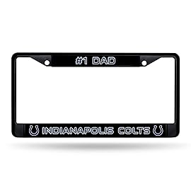 Rico Industries NFL Indianapolis Colts 1 DAD Black Chrome Frame 12 x 6 Car/Truck Auto Accessory