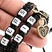 Morenitor Couple Bracelets Handmade Key and Lock Braided Bracelet His and Hers Valentine's Day Jewelry Set for Lover