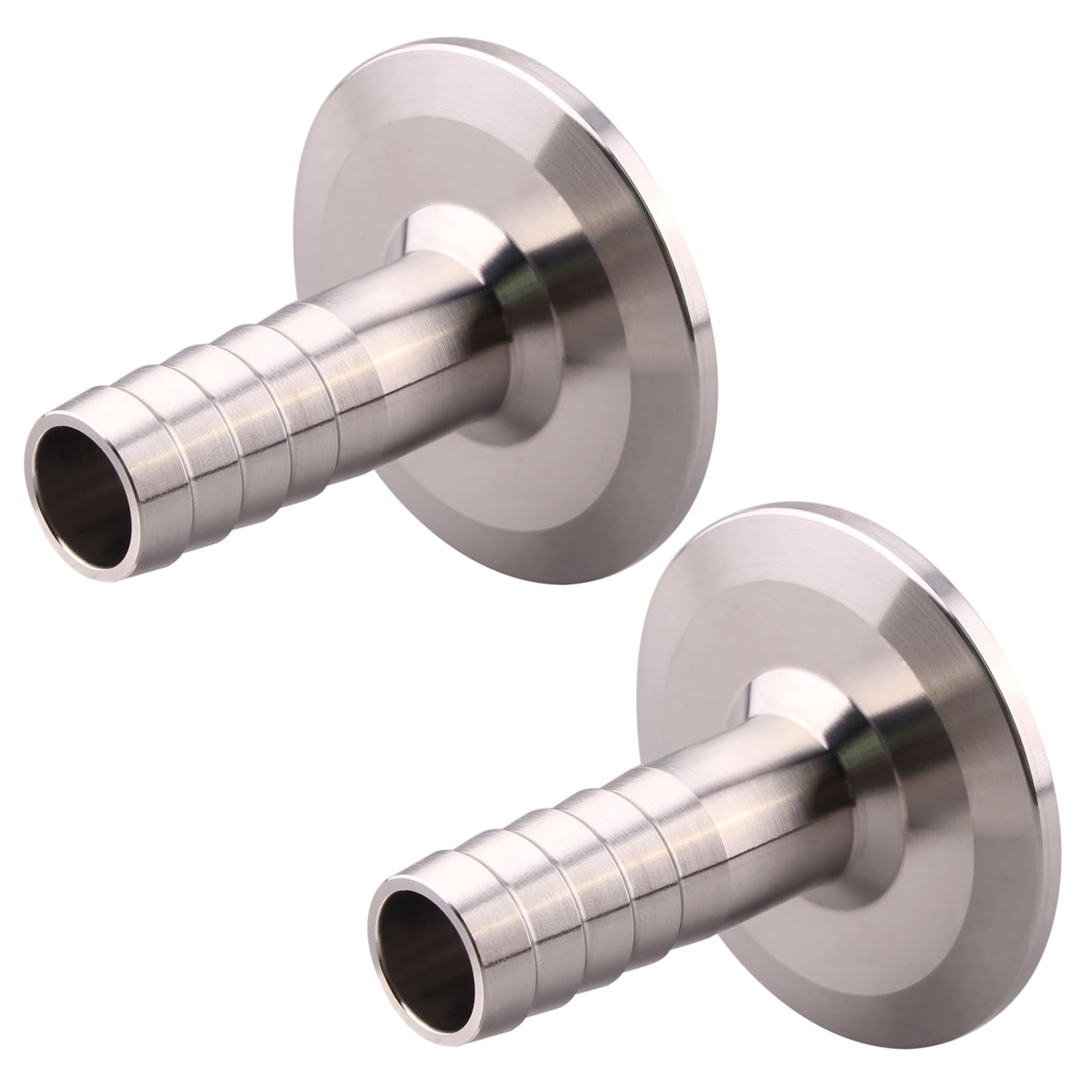 DERNORD 2 Pack 1.5" Tri Clamp to 5/8" Hose Barbed Adapter SUS304 Sanitary Hose Barb Pipe Fitting