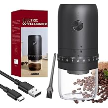 Electric Coffee Grinder 1800mAh Type-C USB Charging Professional Ceramic Grinding Externally Adjustable Grinding Beans Machine Grinder Portable