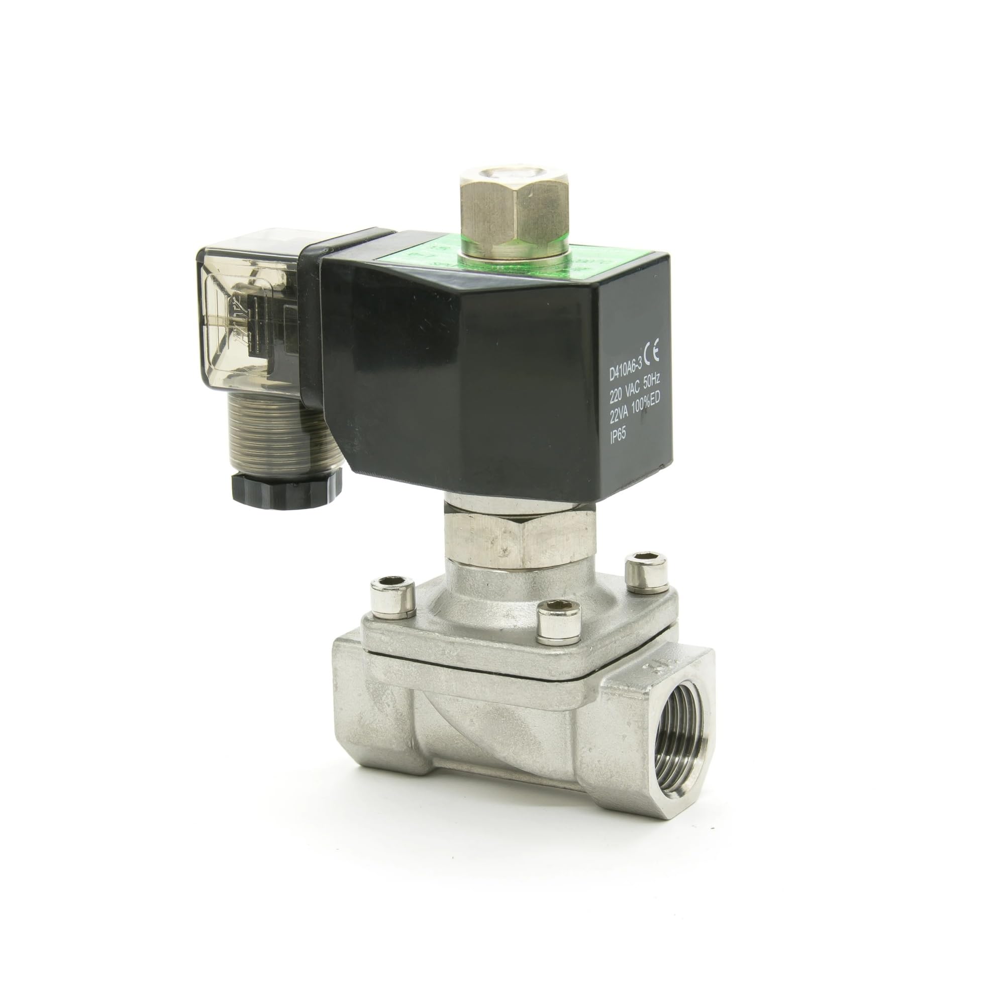 Électrovanne en acier inoxydable SS304 de haute précision Série PU NO 1/8 action directe