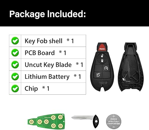 Miniatura 6 de Repuesto para Jeep Commander Grand Cherokee 2010 2011 2012 2013 Control remoto M3N5WY783X 5 botones 433MHz