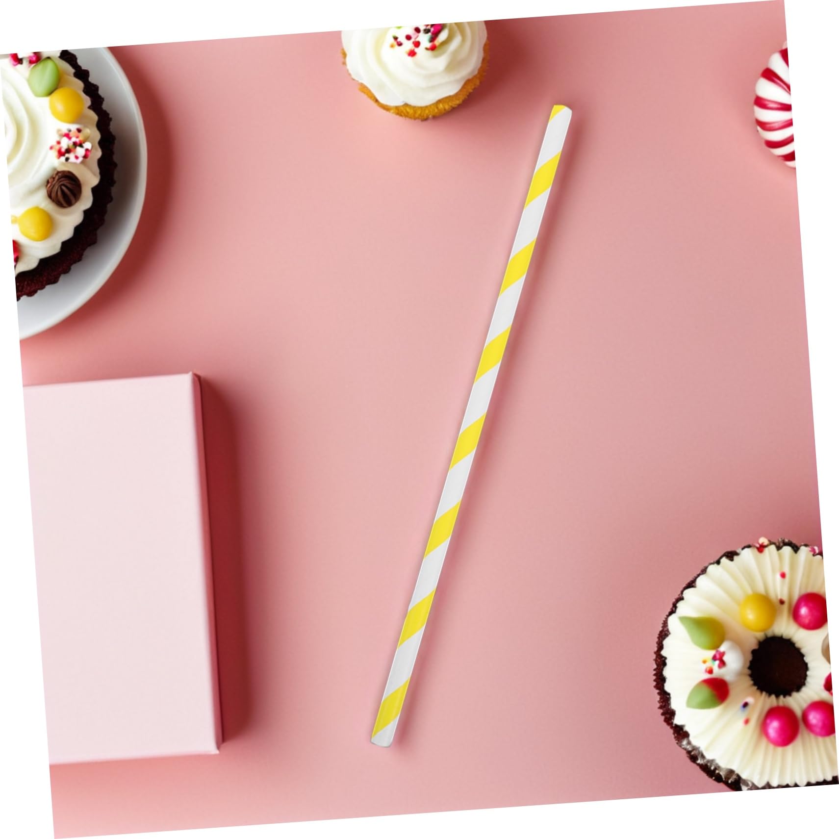 IMIKEYA 150piezas Palitos de Algodón de Azúcar Comerciales de Palitos de Piruleta Rayas Conos para Hacer Dulces DIY Suministros para Fiestas de Cumpleaños y Bodas