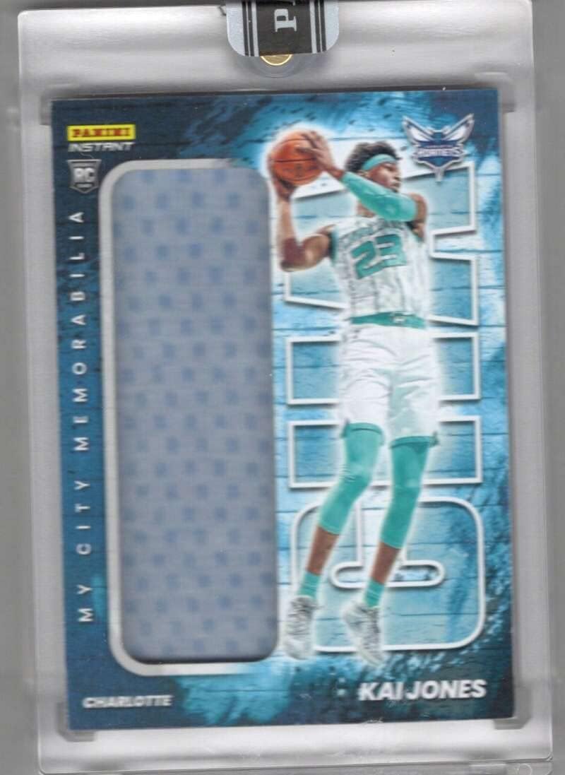 KAI JONES RC SP MEM 2021-22 Panini Instant My City MEMORABILIA 7/10 ROOKIE #19 MT-MT+ NBA Basketball Hornets