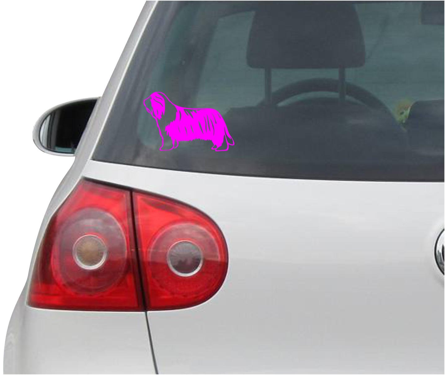 INDIGOS UG Adesivo Vinilico JDM Barded Collie | Cane Per Auto, Laptop | Taglio Sagomato 139x91 Mm | Resistente UV E Autolavaggio