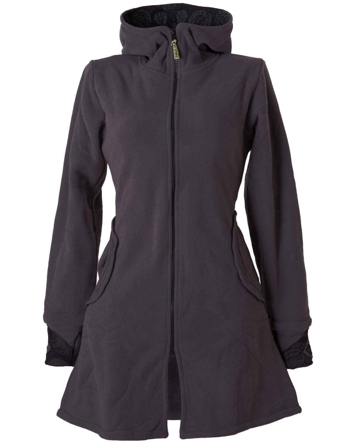 Vishes - Alternative Bekleidung - Warmer Elfen Kurzmantel mit Zipfelkapuze