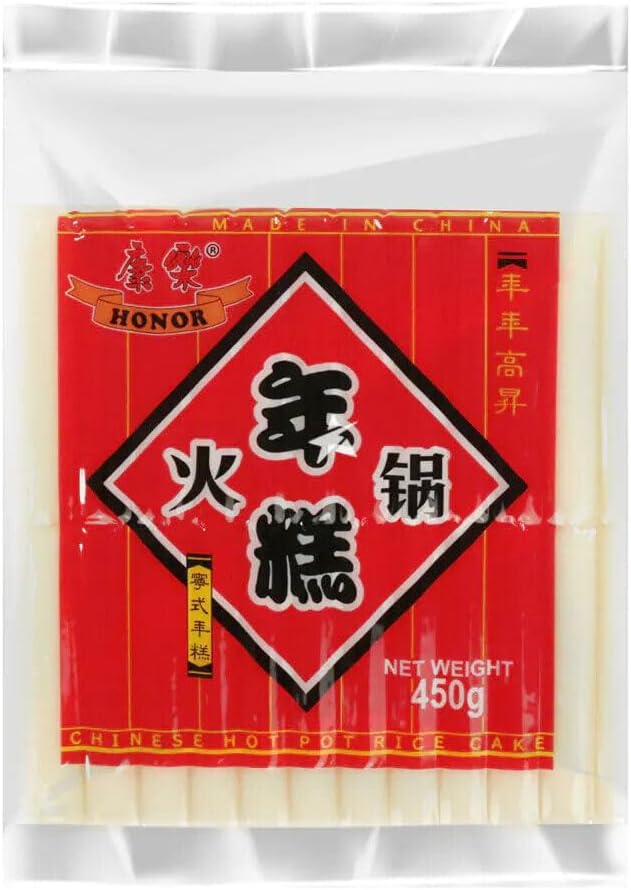 Honor Natural Rice Cake Stick 450g (Tteokbokki Topokki, Chinese, Korean) No Preservative (Pack of 3)