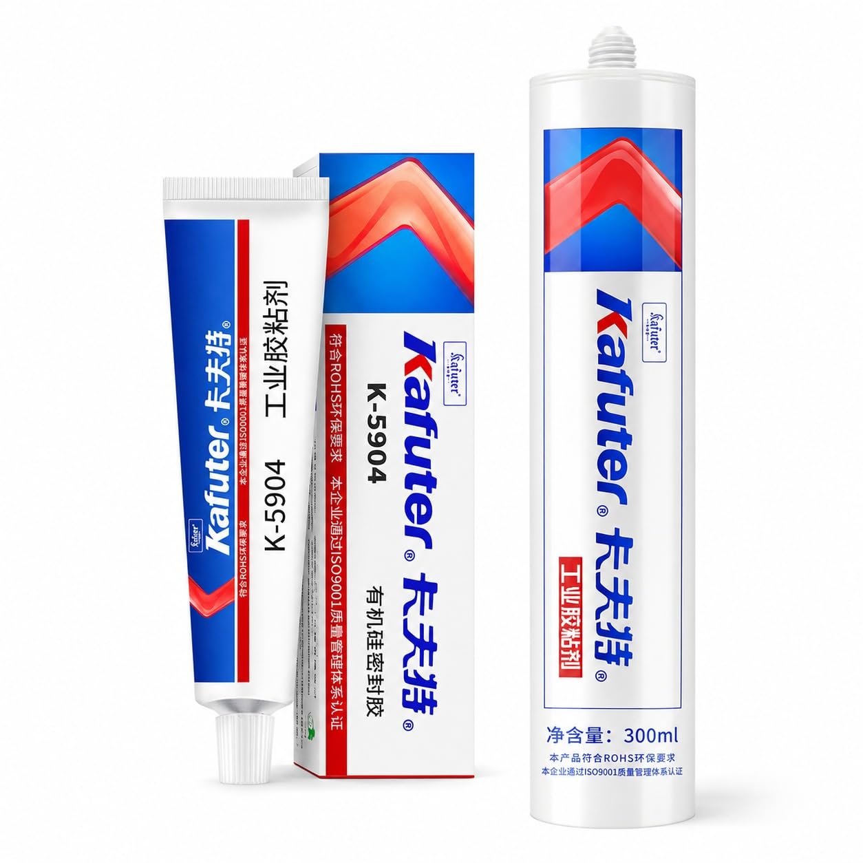 VIDOO Kafuter K-5904 Cemento Encapsulado Lámpara Proyector Semitranslúcido Pegamento Silicona Aislamiento Dieléctrico No Corrosivo para Vidrio Cerámica Metales - 300ml