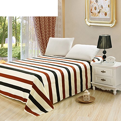 Drap en coton sergé lin anti-transpiration pour lit 230x250cm