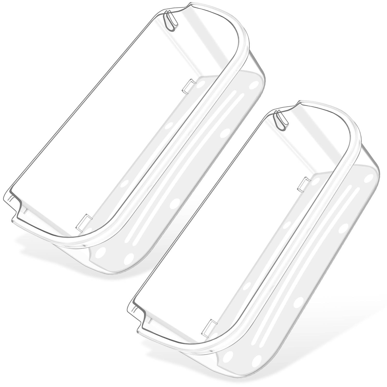 Photo 1 of [2 PACK] UPGRADED FFSS2615TS0 LFSS2612TF0 LFSS2612TE0 LFSS2612TP0 LFSS2612TF4 FFSS2615TS2 FGHS2631PF4A Refrigerator Door Bin Compatible with Frigidaire Door Shelf 240356402 Refrigerator Door Shelves